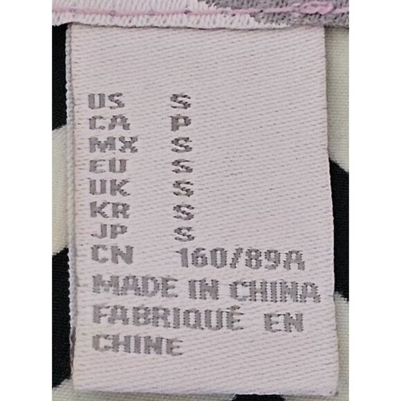 Cream & Black Chevron Print Sleeveless Dress By Forever 21 Contemporary Size S - Picture 4 of 5